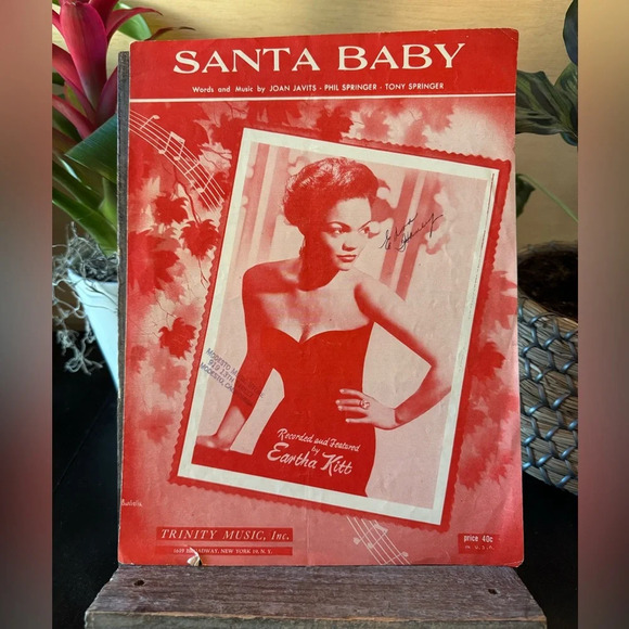 VINTAGE “Santa Baby” Sheet Music | Piano & Voice - Picture 1 of 9